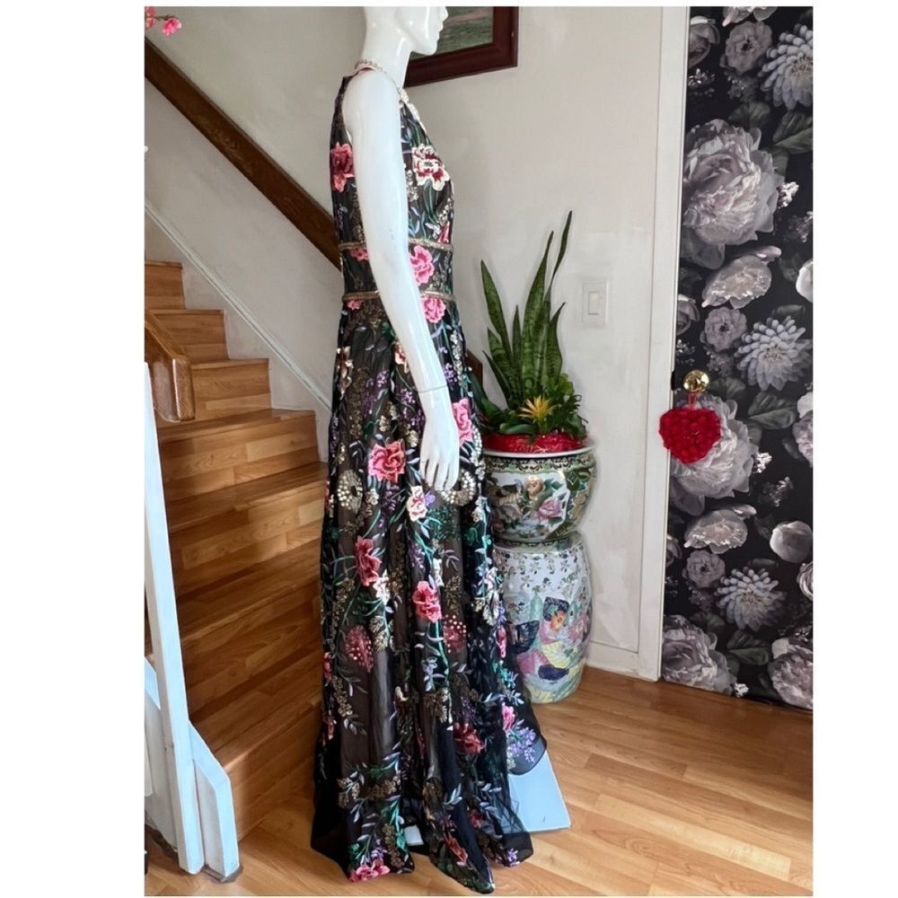 BHLDN Black Floral Embroidered Maxi Dress - Picture 5 of 7